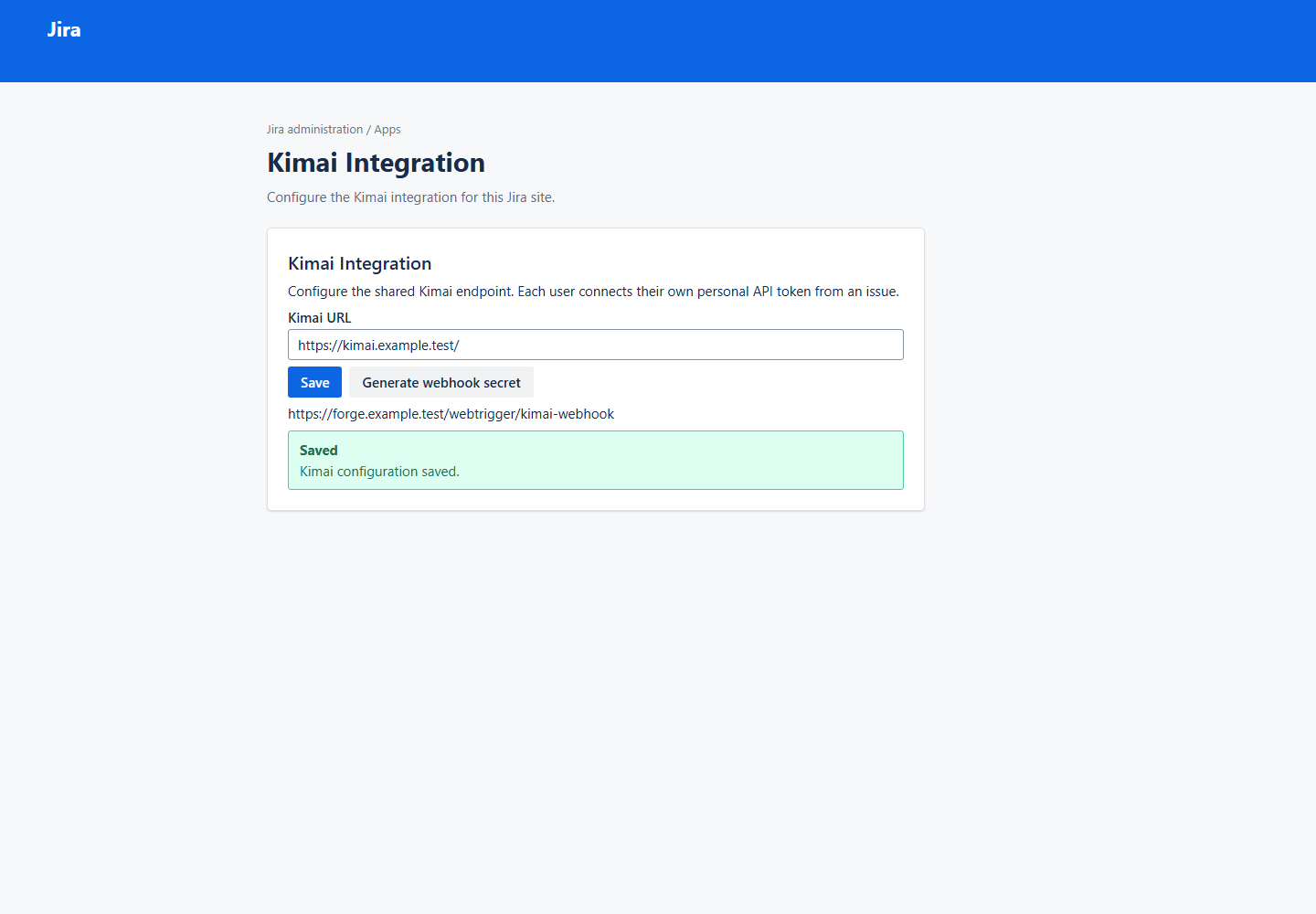 Admin configuration