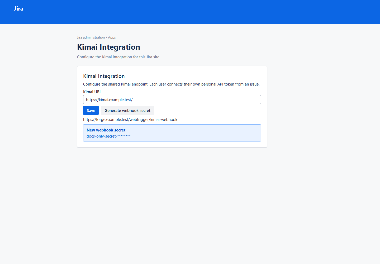 Webhook configuration